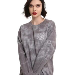 Gray Tie-Dye Women's Top